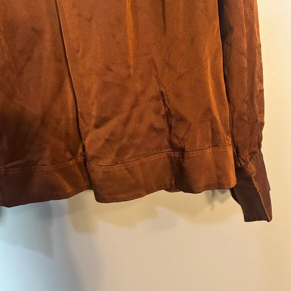 Rails Wynna Top Cedar Brown/Orange Silky Blouse SZ SMALL MSRP $234 EUC - Picture 14 of 16